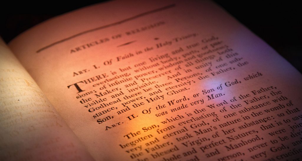 Articles of Religion (American) 1802.